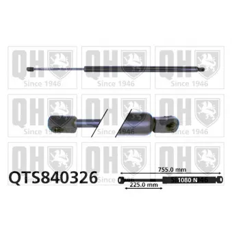 Vérin de hayon, de coffre QUINTON HAZELL QTS840326
