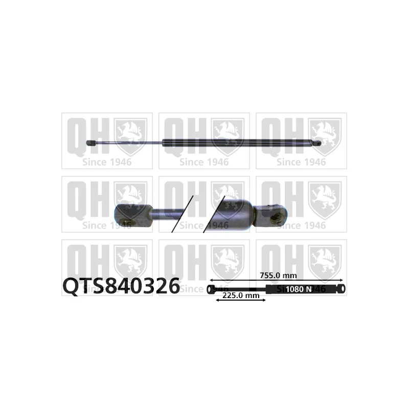Vérin de hayon, de coffre QUINTON HAZELL QTS840326