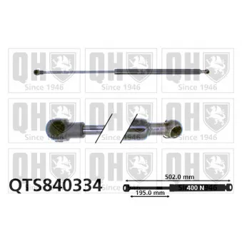 Vérin, vitre arrière QUINTON HAZELL QTS840334