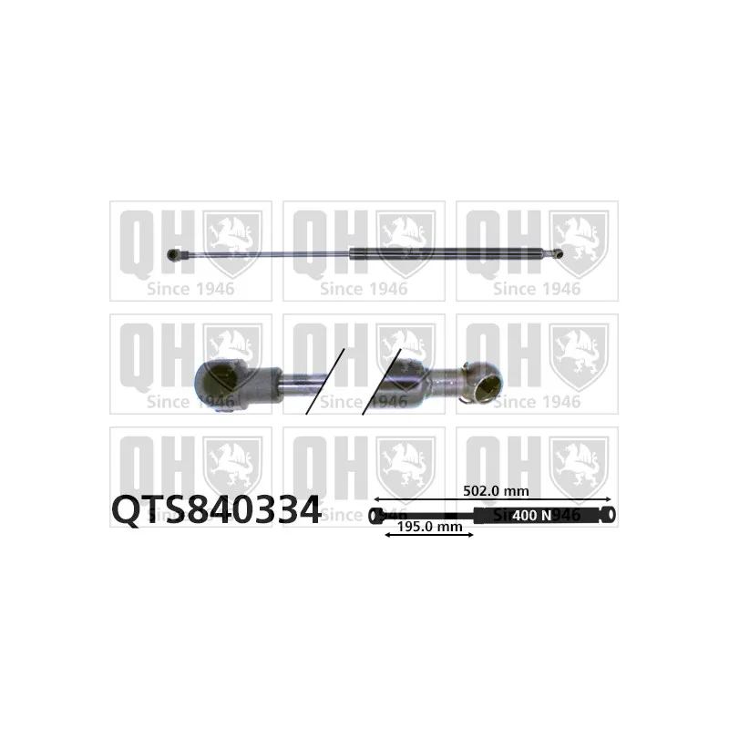 Vérin, vitre arrière QUINTON HAZELL QTS840334