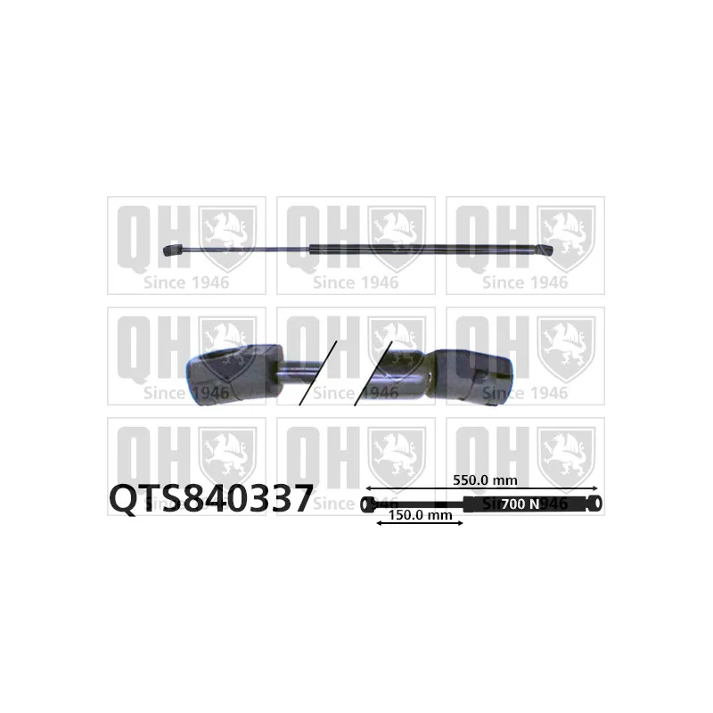 Vérin de hayon, de coffre QUINTON HAZELL QTS840337