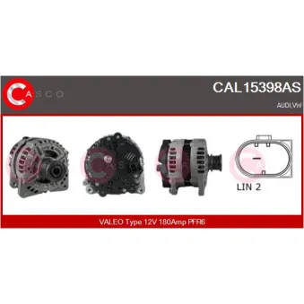 Alternateur CASCO CAL15398AS