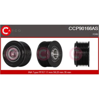 Poulie, alternateur CASCO