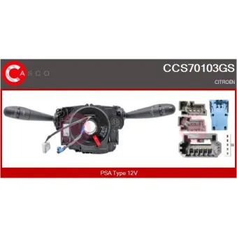 Commutateur de colonne de direction CASCO CCS70103GS