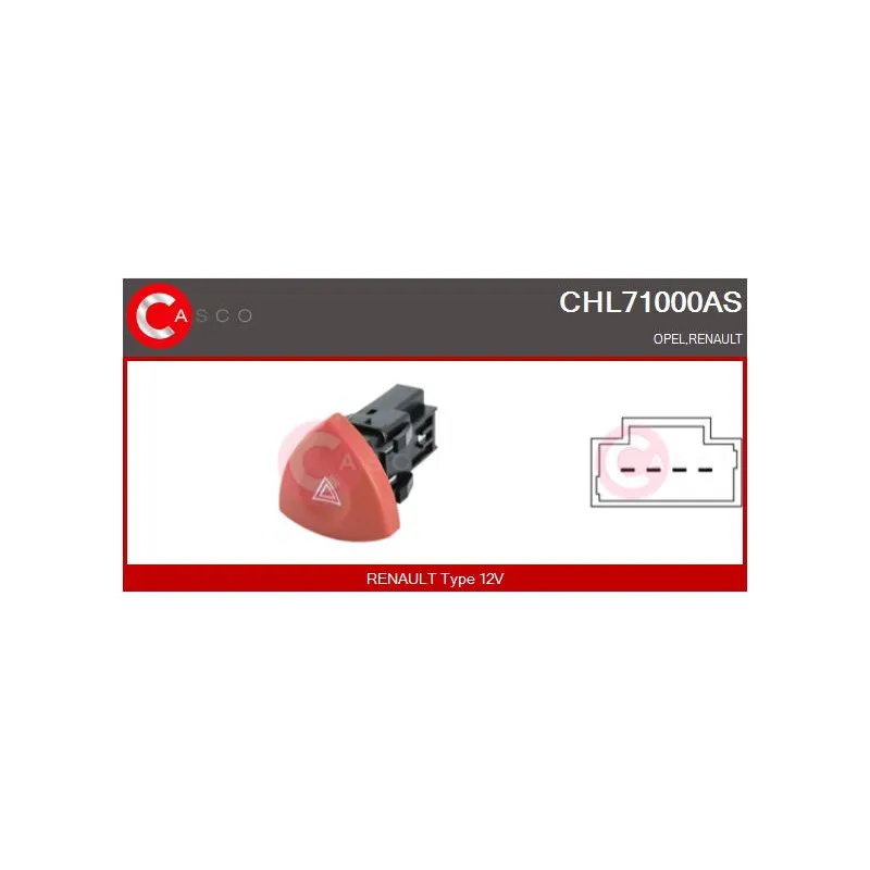 Interrupteur de signal de détresse CASCO CHL71000AS