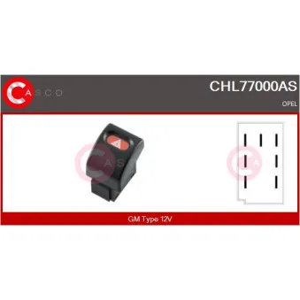 Interrupteur de signal de détresse CASCO CHL77000AS