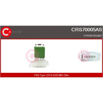 Résistance, pulseur d'air habitacle CASCO CRS70005AS