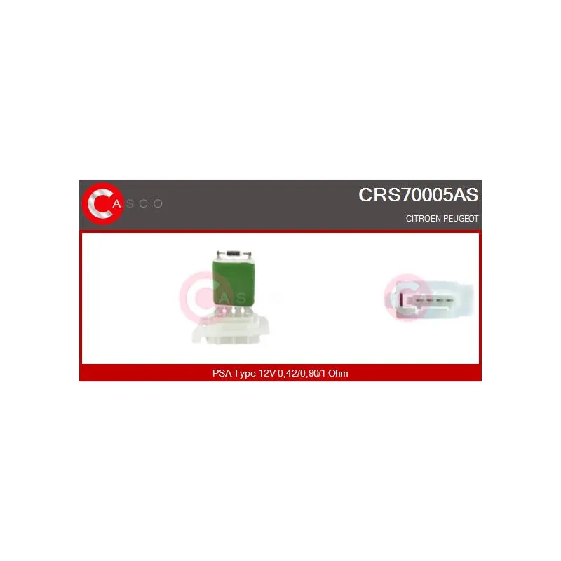 Résistance, pulseur d'air habitacle CASCO CRS70005AS