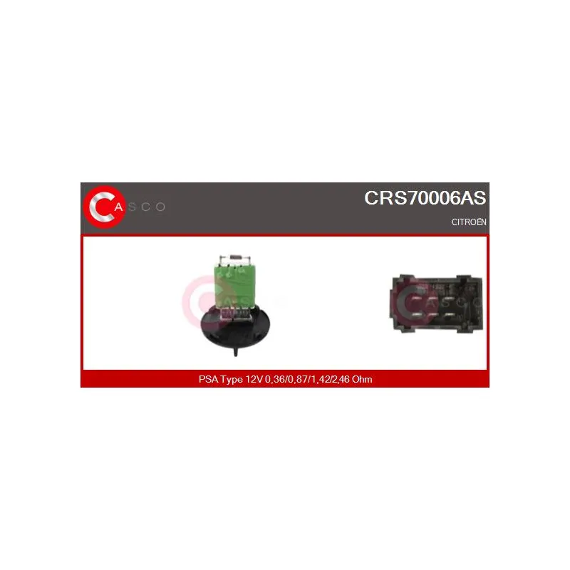 Résistance, pulseur d'air habitacle CASCO CRS70006AS