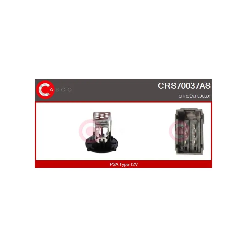 Résistance, pulseur d'air habitacle CASCO CRS70037AS