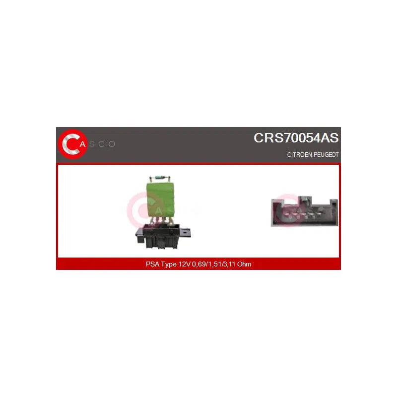Résistance, pulseur d'air habitacle CASCO CRS70054AS
