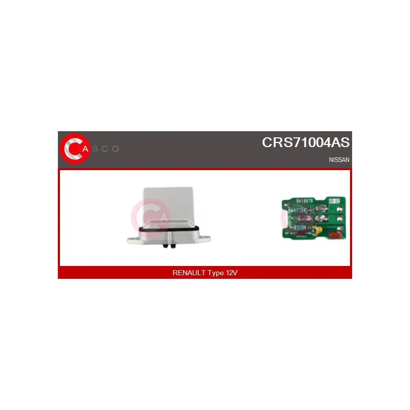 Résistance, pulseur d'air habitacle CASCO CRS71004AS
