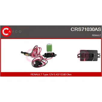Résistance, pulseur d'air habitacle CASCO CRS71030AS