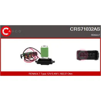 Résistance, pulseur d'air habitacle CASCO CRS71032AS