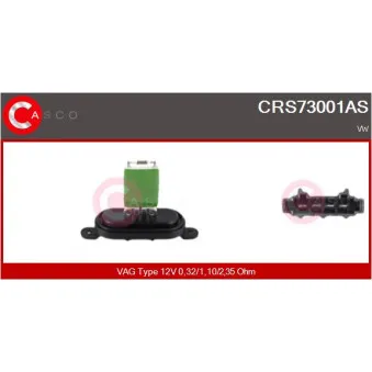 Résistance, pulseur d'air habitacle CASCO CRS73001AS