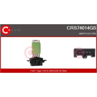 Résistance, pulseur d'air habitacle CASCO CRS74014GS