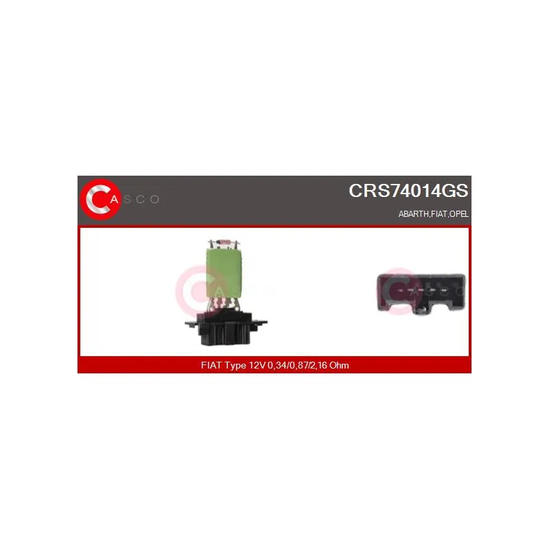 Résistance, pulseur d'air habitacle CASCO CRS74014GS