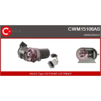 Moteur d'essuie-glace CASCO CWM15106AS