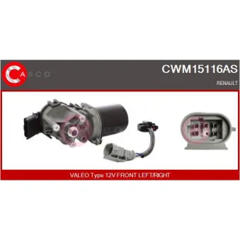 Moteur d'essuie-glace CASCO CWM15116AS