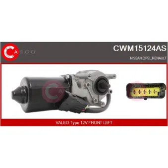 Moteur d'essuie-glace CASCO CWM15124AS