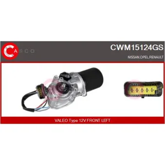 Moteur d'essuie-glace CASCO CWM15124GS