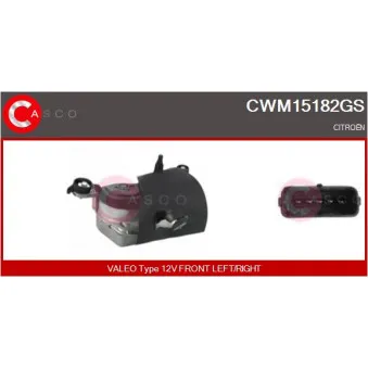 Moteur d'essuie-glace CASCO CWM15182GS
