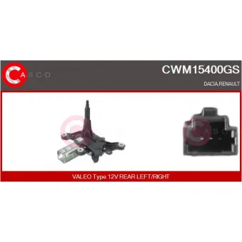 Moteur d'essuie-glace CASCO CWM15400GS