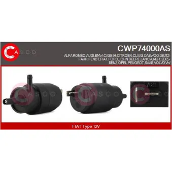 Pompe d'eau de nettoyage, nettoyage des vitres CASCO CWP74000AS