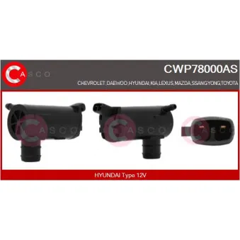Pompe d'eau de nettoyage, nettoyage des vitres CASCO CWP78000AS