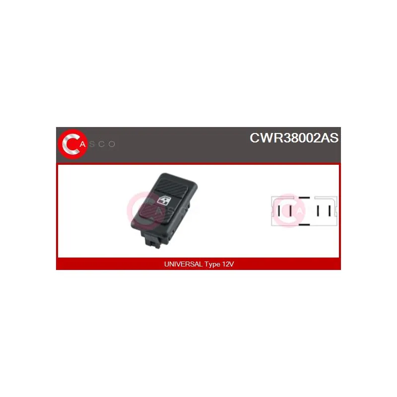 Interrupteur, lève-vitre CASCO CWR38002AS