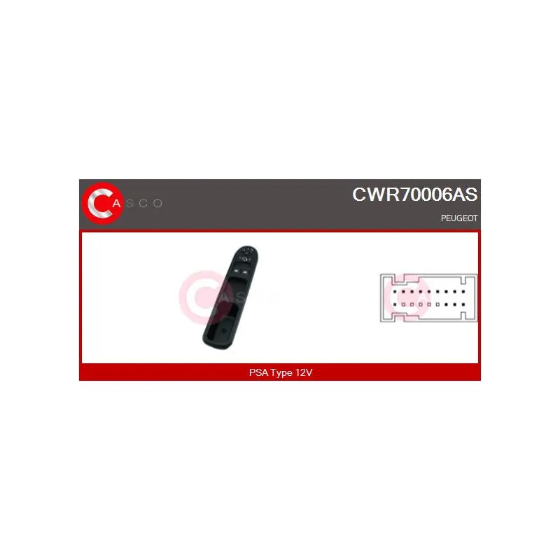 Interrupteur, lève-vitre CASCO CWR70006AS