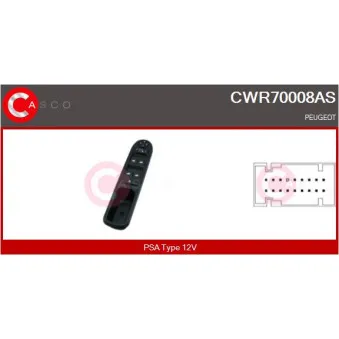 Interrupteur, lève-vitre CASCO CWR70008AS