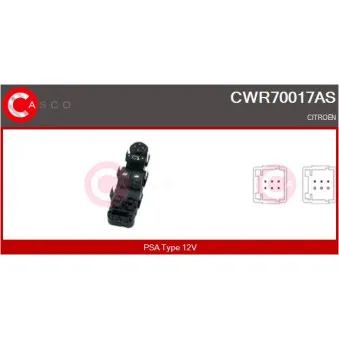 Interrupteur, lève-vitre CASCO CWR70017AS