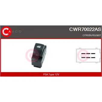 Interrupteur, lève-vitre CASCO CWR70022AS