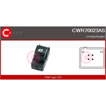 Interrupteur, lève-vitre CASCO CWR70023AS