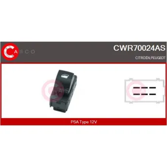 Interrupteur, lève-vitre CASCO CWR70024AS
