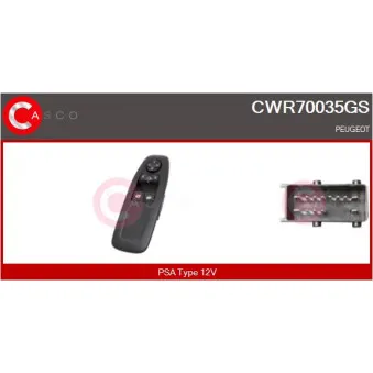Interrupteur, lève-vitre CASCO CWR70035GS