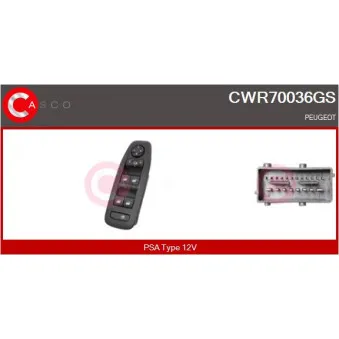 Interrupteur, lève-vitre CASCO CWR70036GS