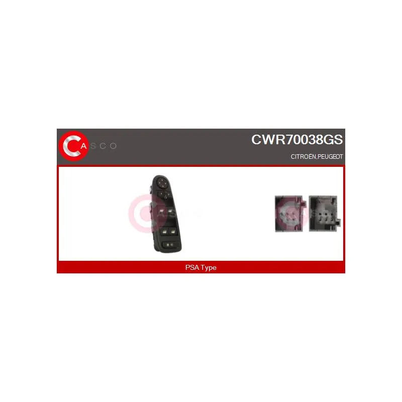 Interrupteur, lève-vitre avant gauche CASCO CWR70038GS