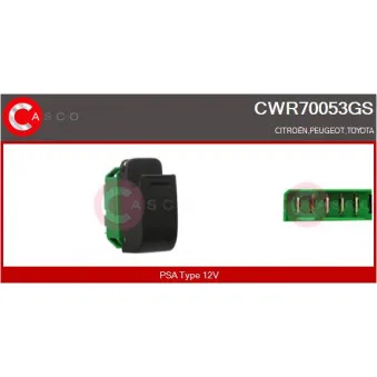 Interrupteur, lève-vitre CASCO CWR70053GS