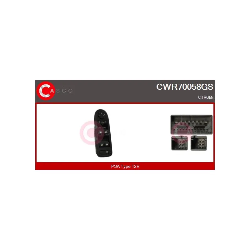 Interrupteur, lève-vitre CASCO CWR70058GS
