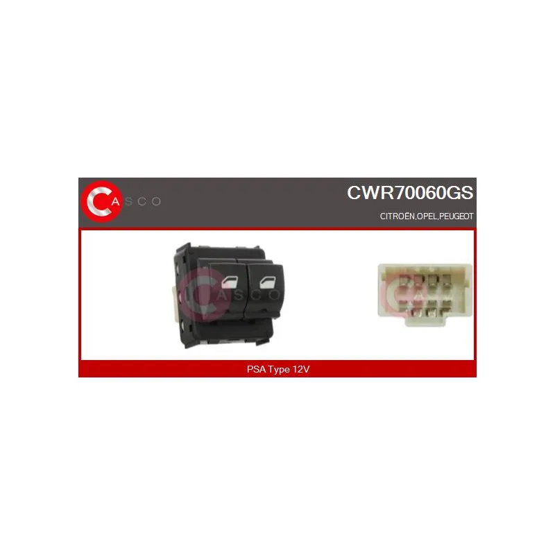 Interrupteur, lève-vitre CASCO CWR70060GS