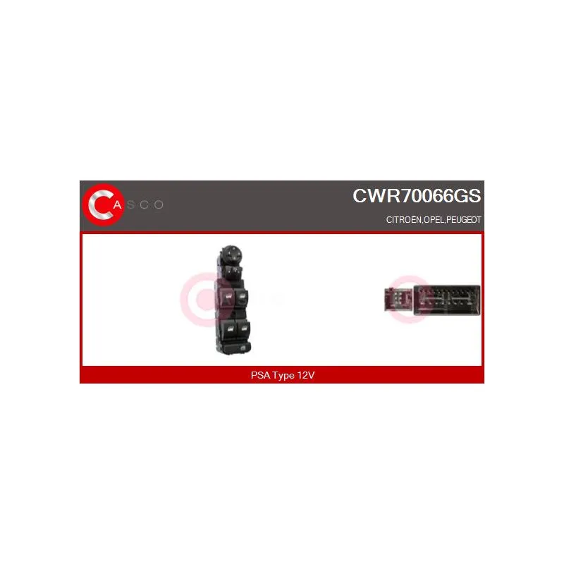 Interrupteur, lève-vitre CASCO CWR70066GS