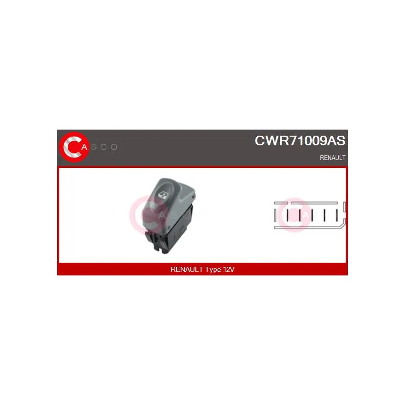 Interrupteur, lève-vitre CASCO CWR71009AS