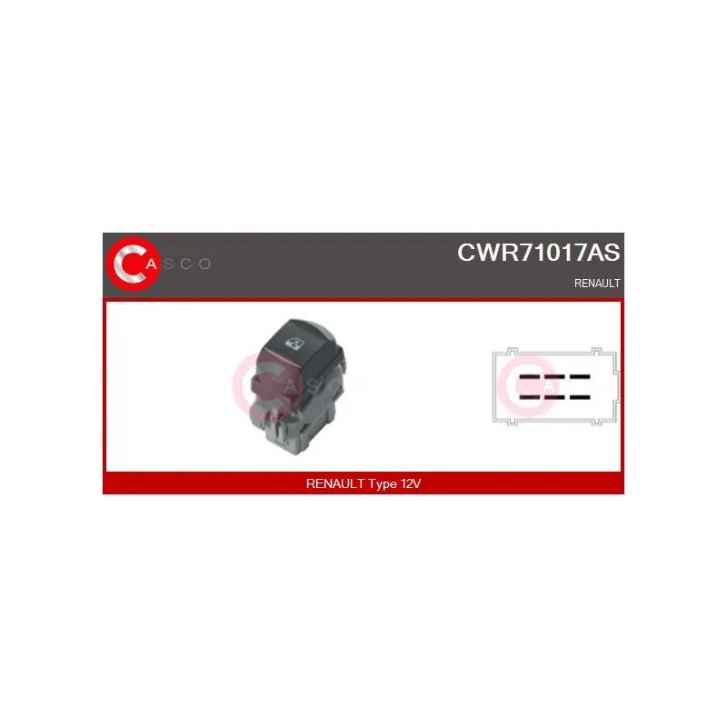 Interrupteur, lève-vitre CASCO CWR71017AS