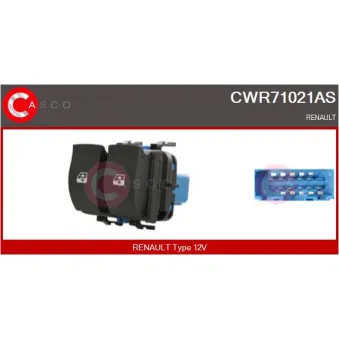 Interrupteur, lève-vitre CASCO CWR71021AS