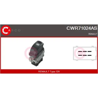 Interrupteur, lève-vitre CASCO CWR71024AS