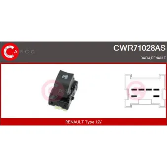 Interrupteur, lève-vitre CASCO CWR71028AS