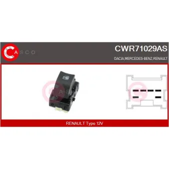 Interrupteur, lève-vitre CASCO CWR71029AS