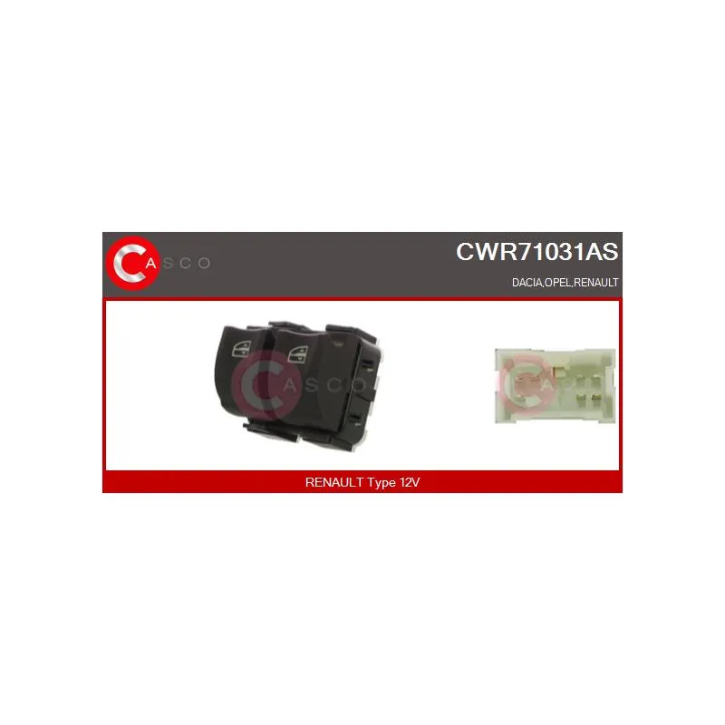 Interrupteur, lève-vitre CASCO CWR71031AS